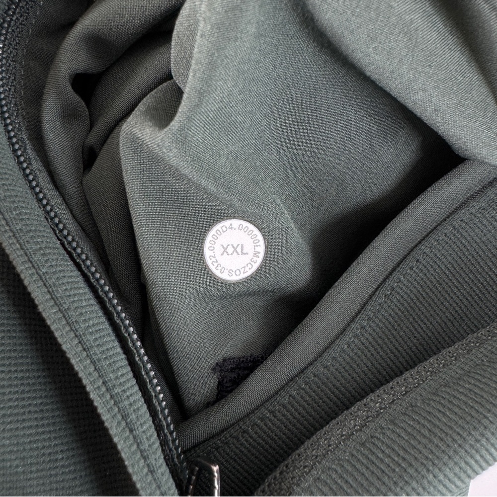 Lululemon Men Sojourn Jacket Green Performance Zip Jacket XXL Travel Athleisure - Picture 10 of 12
